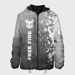 Куртка с капюшоном мужская Free Fire - grey gradient по-вертикали, цвет: 3D-черный