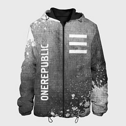Куртка с капюшоном мужская OneRepublic - grey gradient вертикально, цвет: 3D-черный