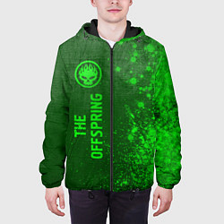 Куртка с капюшоном мужская The Offspring - green gradient по-вертикали, цвет: 3D-черный — фото 2