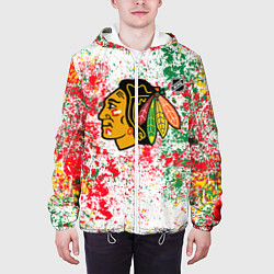 Куртка с капюшоном мужская Chicago Blackhawks NHL white, цвет: 3D-белый — фото 2