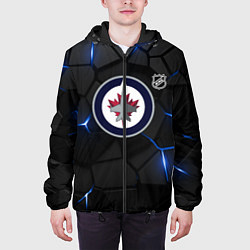 Куртка с капюшоном мужская Виннипег Джетс - НХЛ хоккей, цвет: 3D-черный — фото 2
