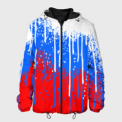 Куртка с капюшоном мужская Патриот - флаг, цвет: 3D-черный