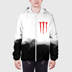 Куртка с капюшоном мужская Monster energy splash smoke, цвет: 3D-белый — фото 2