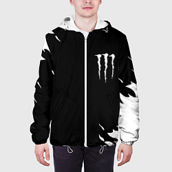 Куртка с капюшоном мужская Monster energy fire white, цвет: 3D-белый — фото 2