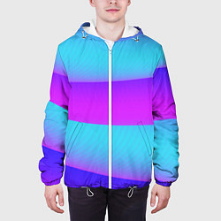 Куртка с капюшоном мужская Неоновый прилив, цвет: 3D-белый — фото 2