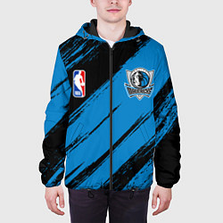 Куртка с капюшоном мужская Даллас Маверикс - черно синий, цвет: 3D-черный — фото 2