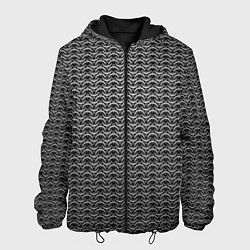 Куртка с капюшоном мужская Стальная кольчуга воинов, цвет: 3D-черный