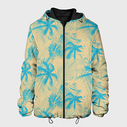 Куртка с капюшоном мужская Palm light blue beige, цвет: 3D-черный