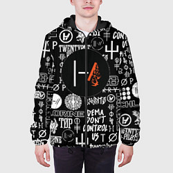 Куртка с капюшоном мужская Twenty one pilots rock logo, цвет: 3D-черный — фото 2