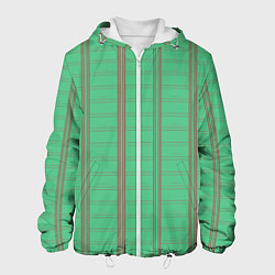 Мужская куртка Color green cage brown stripes