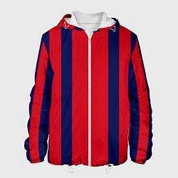 Куртка с капюшоном мужская Color black red stripes, цвет: 3D-белый