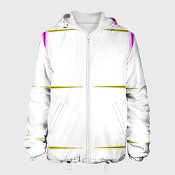 Мужская куртка Color white pink yellow stripes