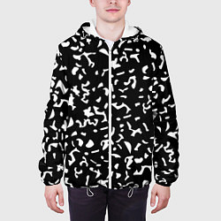 Куртка с капюшоном мужская Черный камуфляж, цвет: 3D-белый — фото 2