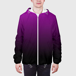 Куртка с капюшоном мужская Purple gradient, цвет: 3D-белый — фото 2