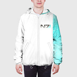 Куртка с капюшоном мужская Shepard N7 -- галлюцинации, цвет: 3D-белый — фото 2