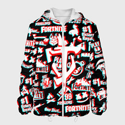 Куртка с капюшоном мужская Doom x fortnite glitch, цвет: 3D-белый