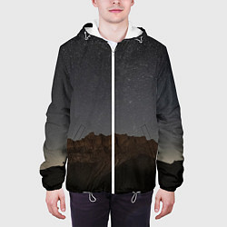 Куртка с капюшоном мужская Массив Метеген под звездами, цвет: 3D-белый — фото 2
