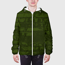 Куртка с капюшоном мужская Кирпичная стена, цвет: 3D-белый — фото 2