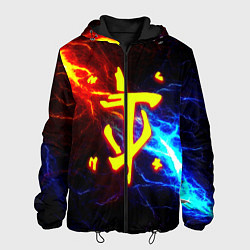 Куртка с капюшоном мужская Doom шторм с молниями, цвет: 3D-черный