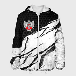 Куртка с капюшоном мужская Федерация бокса России - белый затертый, цвет: 3D-белый