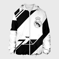 Куртка с капюшоном мужская Real Madrid geometry, цвет: 3D-белый