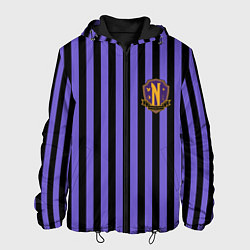 Куртка с капюшоном мужская Академия Невермор - сериал Уэнсдэй, цвет: 3D-черный