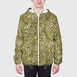 Куртка с капюшоном мужская Золотое тиснение, цвет: 3D-белый — фото 2