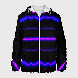 Куртка с капюшоном мужская Color multicoloured neon stripes, цвет: 3D-белый