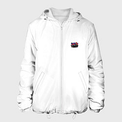 Куртка с капюшоном мужская Mercedes amg, цвет: 3D-белый