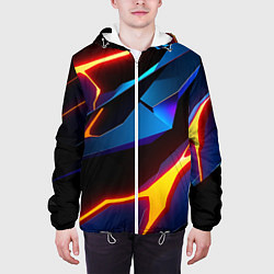 Куртка с капюшоном мужская Галактический, цвет: 3D-белый — фото 2