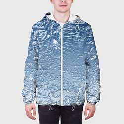 Куртка с капюшоном мужская Налипший снег, цвет: 3D-белый — фото 2