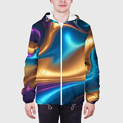 Куртка с капюшоном мужская Сплавы разноцветные, цвет: 3D-белый — фото 2