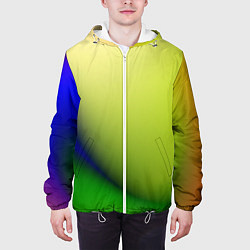 Куртка с капюшоном мужская The color is multicolored, цвет: 3D-белый — фото 2