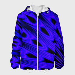 Куртка с капюшоном мужская Color neon blue, цвет: 3D-белый