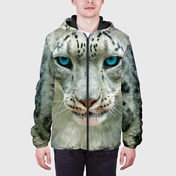 Куртка с капюшоном мужская Снежный барс, цвет: 3D-черный — фото 2