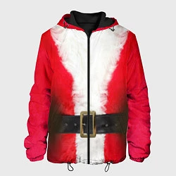 Куртка с капюшоном мужская Дед мороз, цвет: 3D-черный