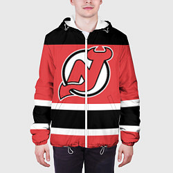 Куртка с капюшоном мужская New Jersey Devils, цвет: 3D-белый — фото 2