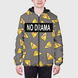 Куртка с капюшоном мужская No drama, цвет: 3D-черный — фото 2
