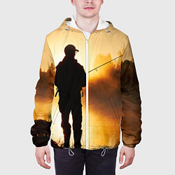 Куртка с капюшоном мужская Вечерний рыбак, цвет: 3D-белый — фото 2