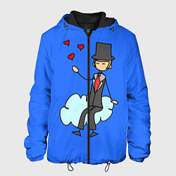 Куртка с капюшоном мужская Вечная любовь, цвет: 3D-черный