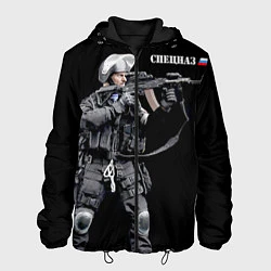 Куртка с капюшоном мужская Спецназ 13, цвет: 3D-черный