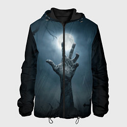 Куртка с капюшоном мужская Рука зомби, цвет: 3D-черный