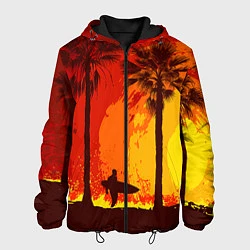 Куртка с капюшоном мужская Summer Surf, цвет: 3D-черный