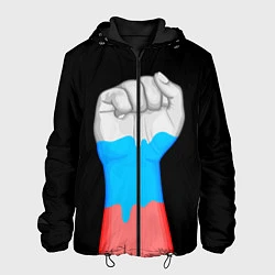 Куртка с капюшоном мужская Русский кулак, цвет: 3D-черный