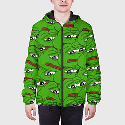 Куртка с капюшоном мужская Sad frogs, цвет: 3D-черный — фото 2
