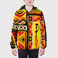 Куртка с капюшоном мужская Африка, цвет: 3D-черный — фото 2