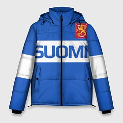 Куртка зимняя мужская Сборная Финляндии: домашняя форма, цвет: 3D-черный