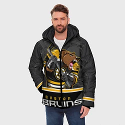 Куртка зимняя мужская Boston Bruins, цвет: 3D-черный — фото 2