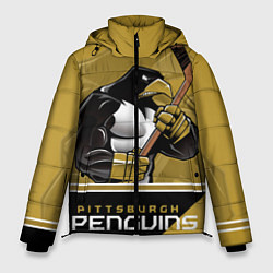 Куртка зимняя мужская Pittsburgh Penguins, цвет: 3D-черный