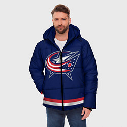 Куртка зимняя мужская Columbus Blue Jackets, цвет: 3D-черный — фото 2